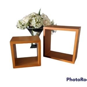 Square Wooden Shadow Box Shelves